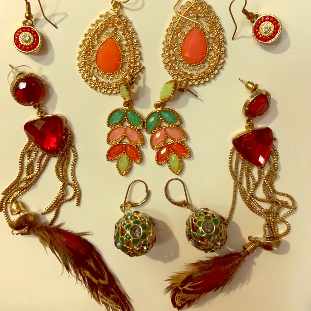 Six Sets of Designer Earrings